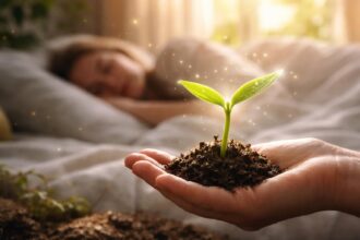 Mazărea înfrunzită simbolizând începuturi și potențial de creștere.