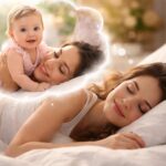 Mama visând la fetița ei, simbolizând fragilitate și noi începuturi.